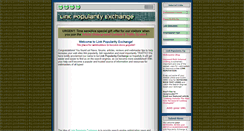 Desktop Screenshot of linkpopularityexchange.com