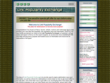 Tablet Screenshot of linkpopularityexchange.com
